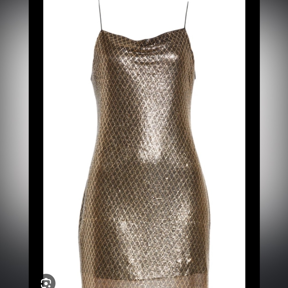 Alice and Olivia Harmony Chainmail mini dress